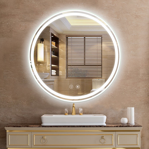 Round Bathroom LED Mirror 24X24 inch