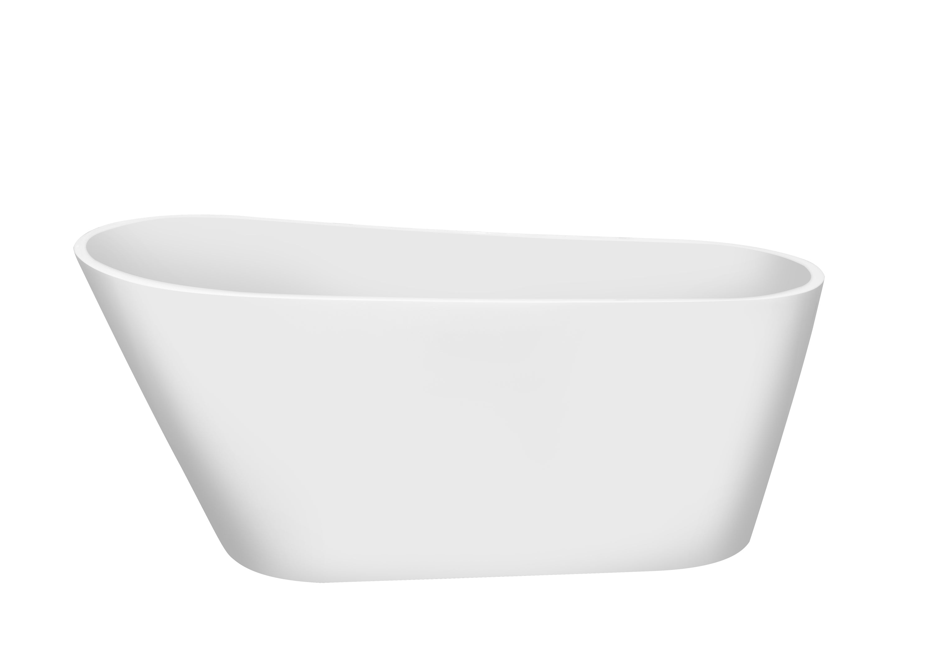 60" Acrylic Freestanding Bathtub with Bottom Anti-Slip Feature - Contemporary Soaking Tub with Brushed Nickel Overflow and Drain, High-Gloss White Finish, cUPC Certified  - 59*30.75, 23A14-60