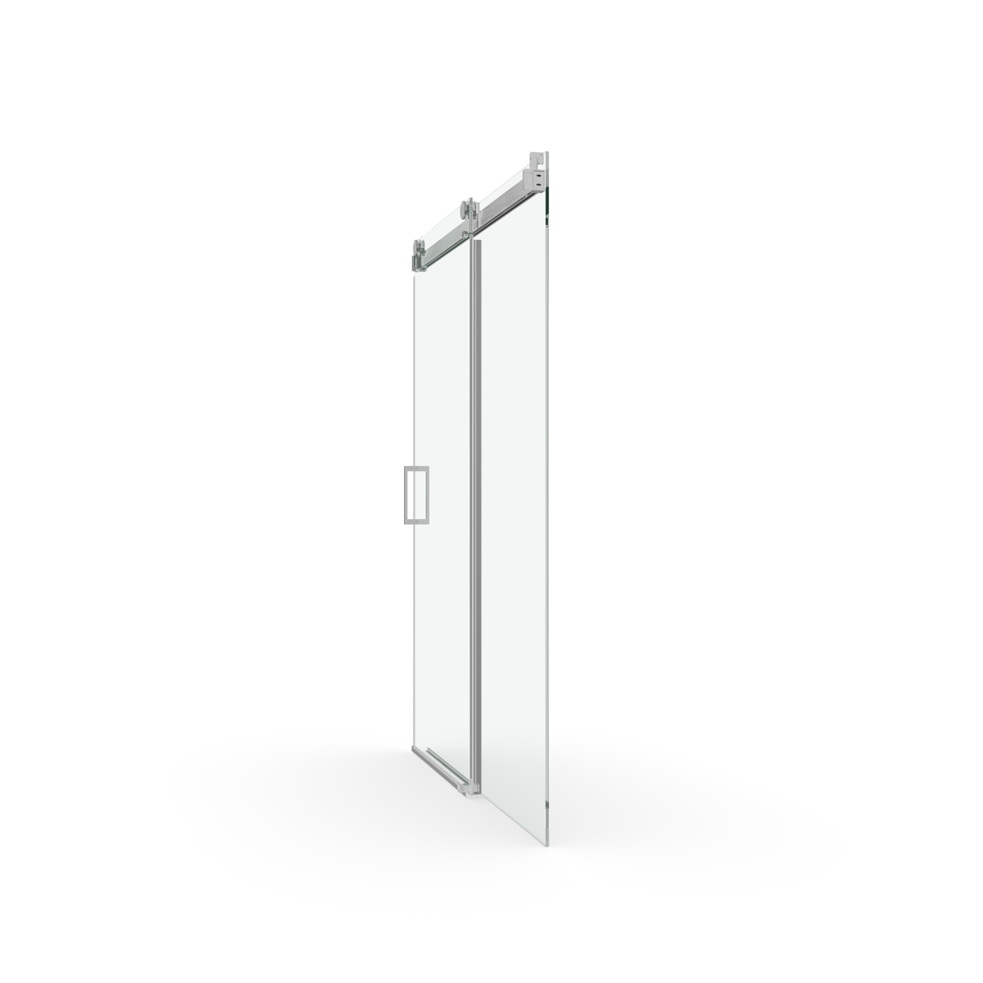 68 to 72 in. W x 76 in. H Sliding Frameless Soft-Close Shower Door with Premium 3/8 Inch (10mm) Thick Tampered Glass in Brushed Nickel 22D01-72BN