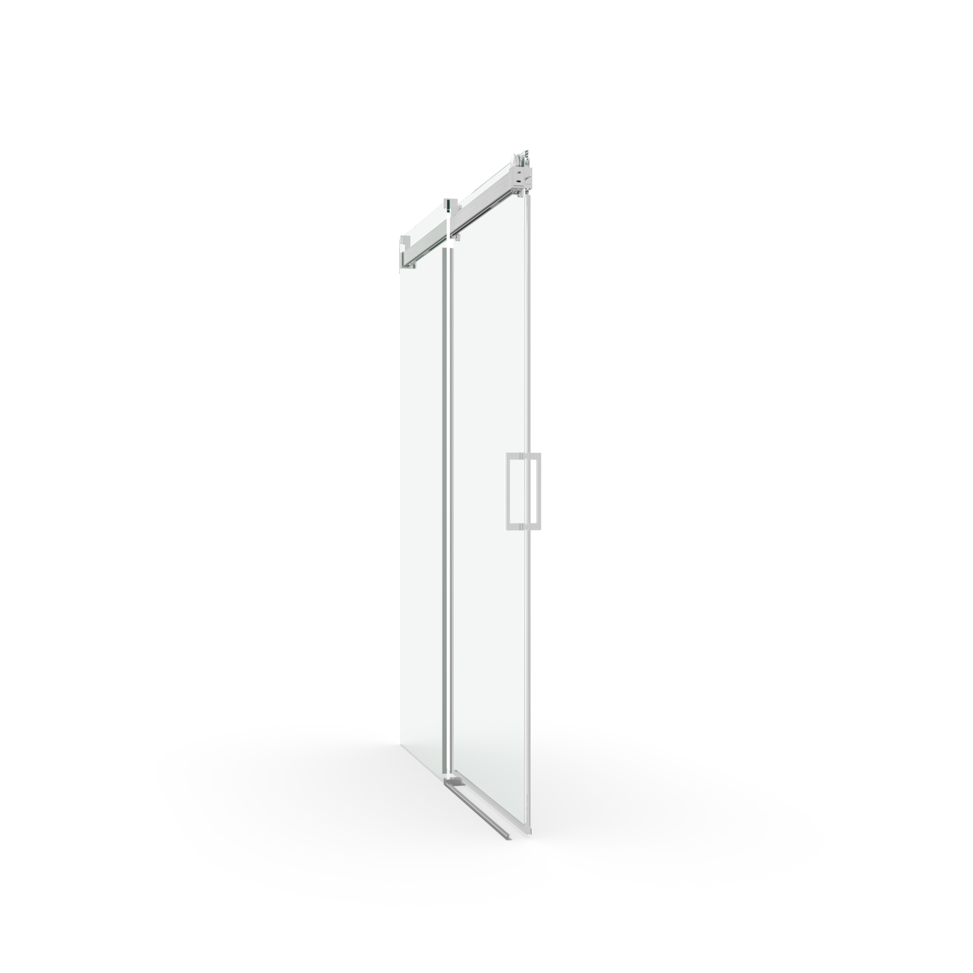 68 to 72 in. W x 76 in. H Sliding Frameless Soft-Close Shower Door with Premium 3/8 Inch (10mm) Thick Tampered Glass in Brushed Nickel 22D01-72BN