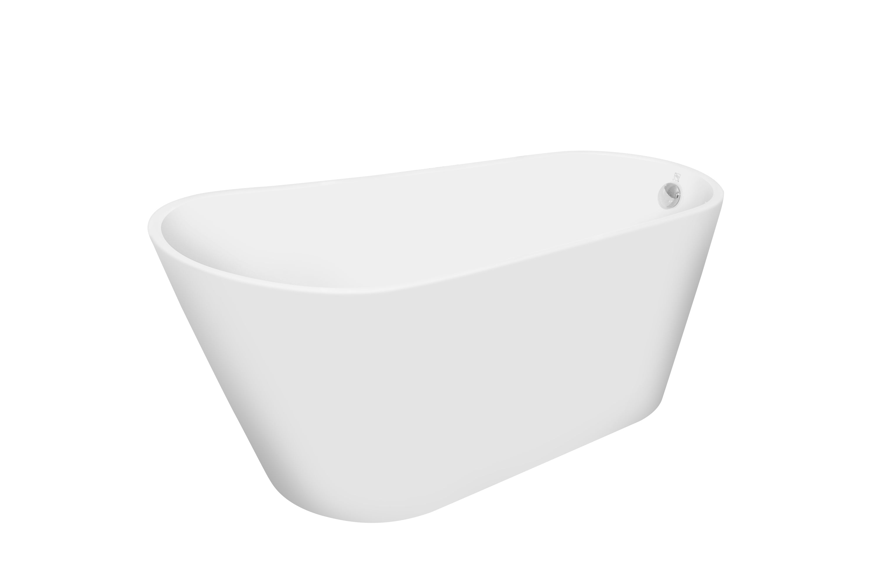 60" Acrylic Freestanding Bathtub with Bottom Anti-Slip Feature - Contemporary Soaking Tub with Brushed Nickel Overflow and Drain, High-Gloss White Finish, cUPC Certified  - 59*30.75, 23A14-60