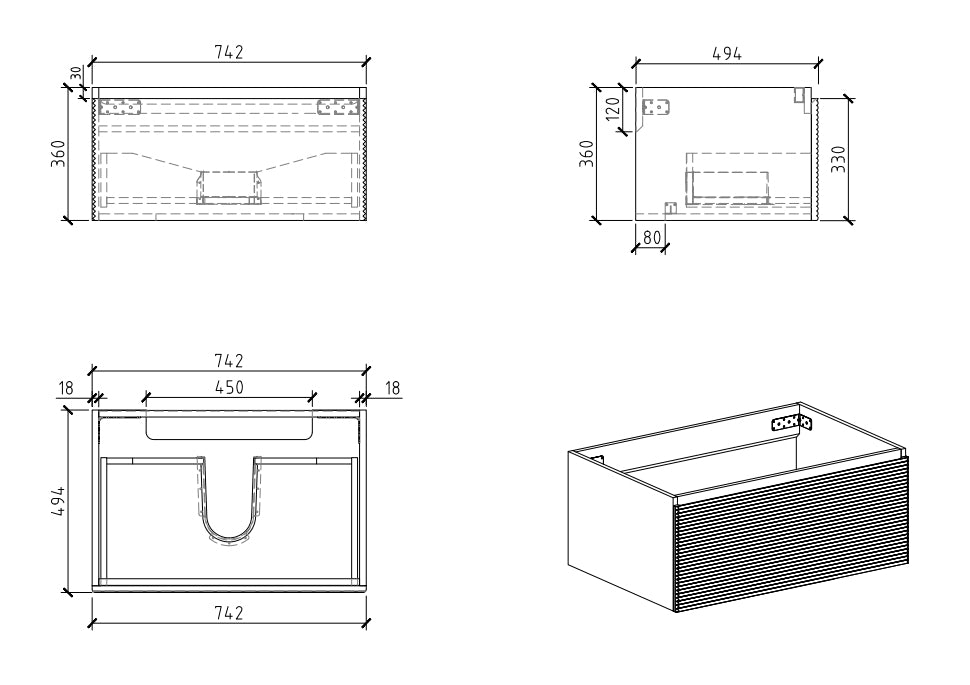 30" Floating Bathroom Vanity with Sink, Modern Wall-Mounted Bathroom Storage Vanity Cabinet with Countertop and Soft Close Drawers, Ink Black CRUIS-30